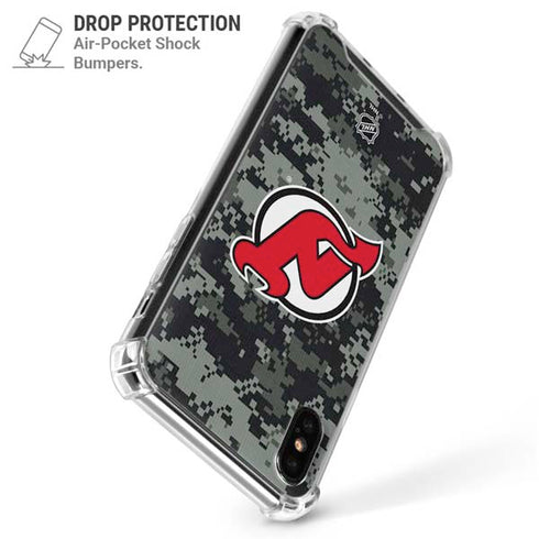 NHL New Jersey Devils Camo iPhone XS Max Clear Case